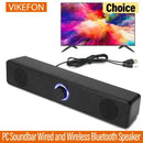 Barra de som para pc, com fio e sem fio, bluetooth, alimentado por usb, para tv, pc, laptop, jogos, home theater, sistema de áudio surround