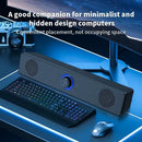 Barra de som para pc, com fio e sem fio, bluetooth, alimentado por usb, para tv, pc, laptop, jogos, home theater, sistema de áudio surround