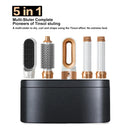 Profissional 5-em-1 secador de cabelo curling ferro pente de ar quente dyso saco de ar secador de cabelo