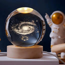 Luminária Cristal De Mesa Bola de Cristal Planeta Terra
