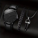 Relógios de Negócios Casual Pulseira de Couro Analógico Masculino