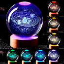 Luminária Cristal De Mesa Bola de Cristal Planeta Terra
