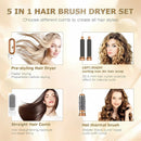 Profissional 5-em-1 secador de cabelo curling ferro pente de ar quente dyso saco de ar secador de cabelo