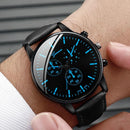 Relógios de Negócios Casual Pulseira de Couro Analógico Masculino