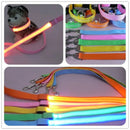 Coleira para cães com luz led, corda luminosa, trela de chumbo para segurança do cão, coleira brilhante, acessórios eletrônicos para animais de estimação
