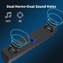Barra de som para pc, com fio e sem fio, bluetooth, alimentado por usb, para tv, pc, laptop, jogos, home theater, sistema de áudio surround