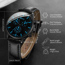 Relógios de Negócios Casual Pulseira de Couro Analógico Masculino