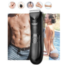 Kemei KM-1838 área da virilha aparador de pêlos cortador de grama lâmina cerâmica à prova dwaterproof água molhado seco clippers pubia axila corpo cabelo higiene navalha