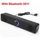 Barra de som para pc, com fio e sem fio, bluetooth, alimentado por usb, para tv, pc, laptop, jogos, home theater, sistema de áudio surround